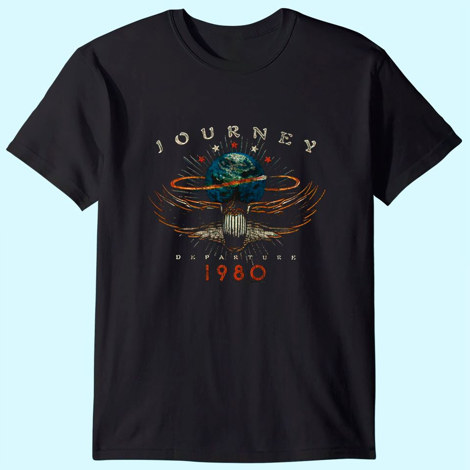 American Classics Journey 1980 Black Womens Distressed T-Shirt Tee