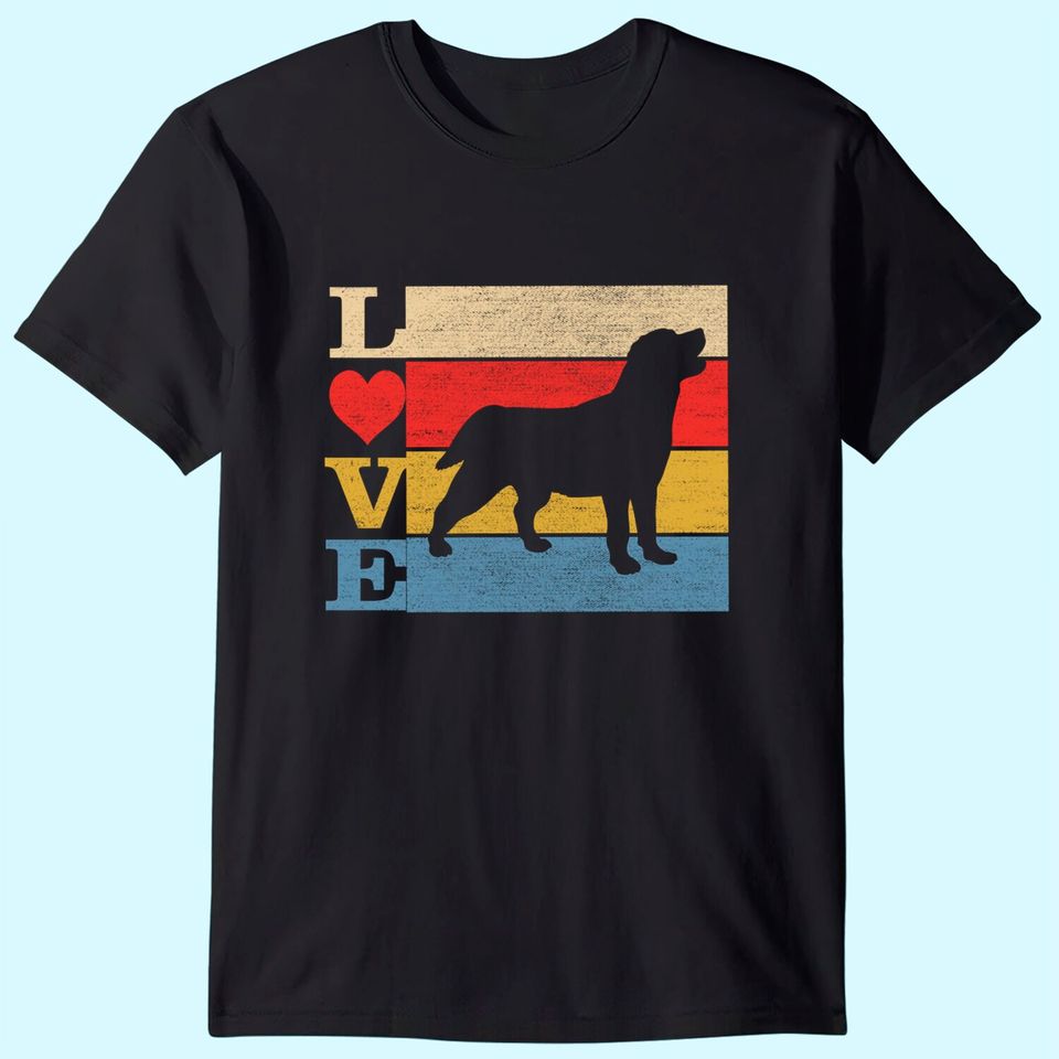 Retro Love Labrador Retriever T Shirt