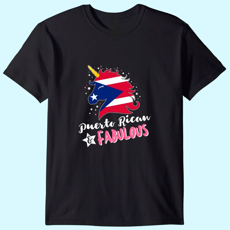 Puerto Rican Unicorn Flag T Shirt