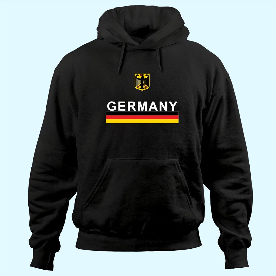 Euro 2021 Men's Hoodie Germany Sporty Flag and Emblem