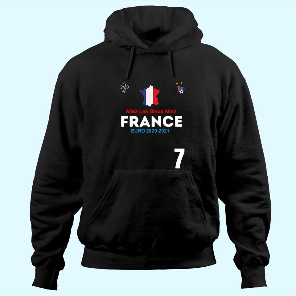 Euro 2021 Men's  Hoodie France Flag Football