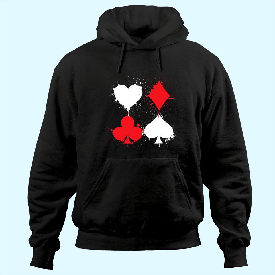 Playing Cards Poker Heart Spade All In Club Hoodie