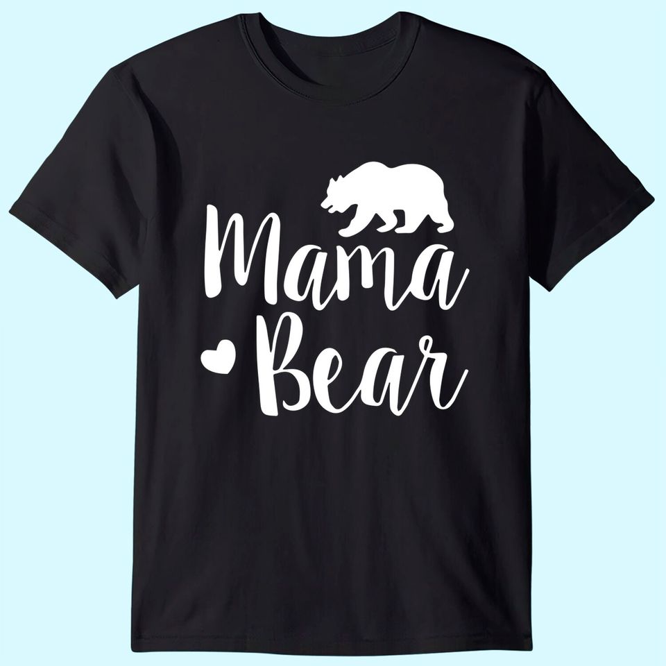 ZILIN Women's Mama Bear T Shirts Short Sleeve Lettering Graphic Cute Tees Summer Tops