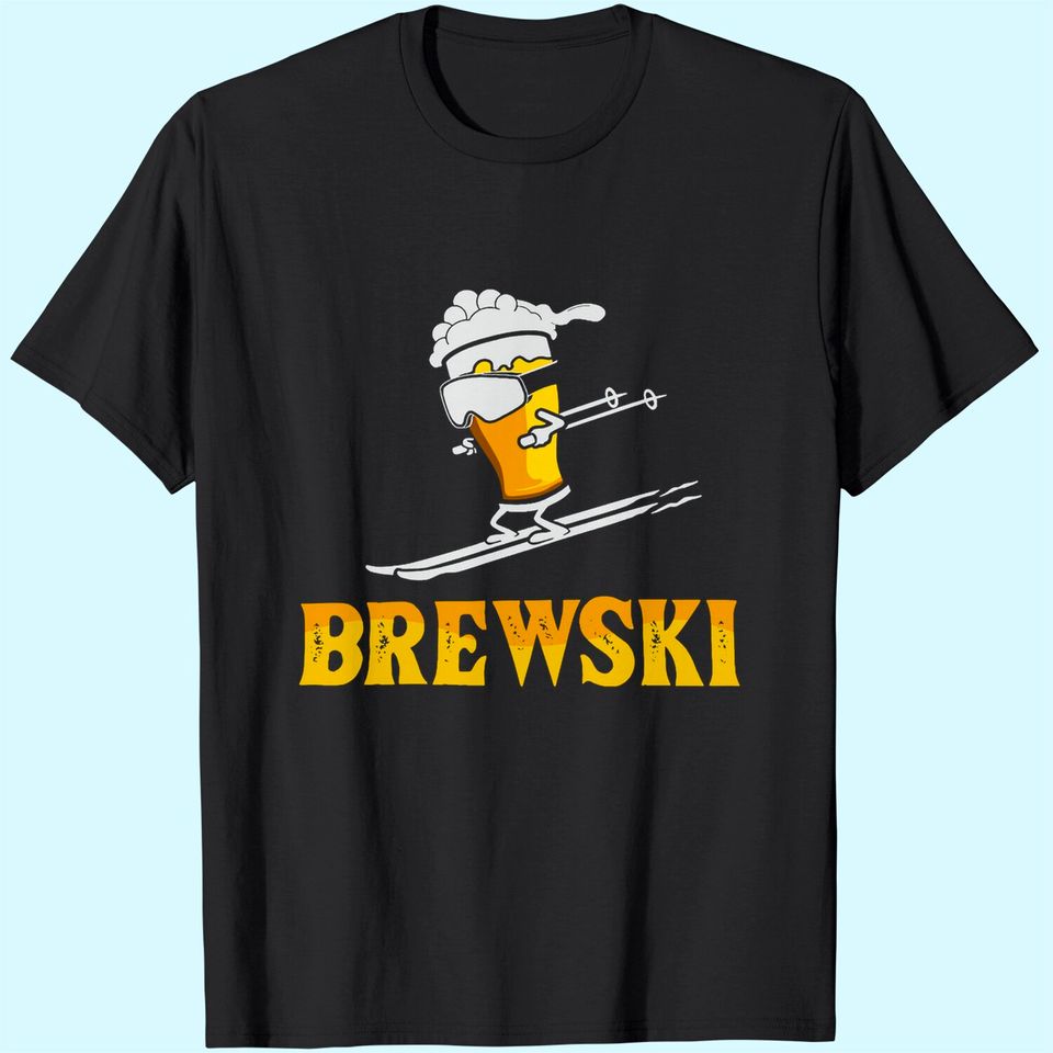 Brewski Skiing Beer T-Shirt
