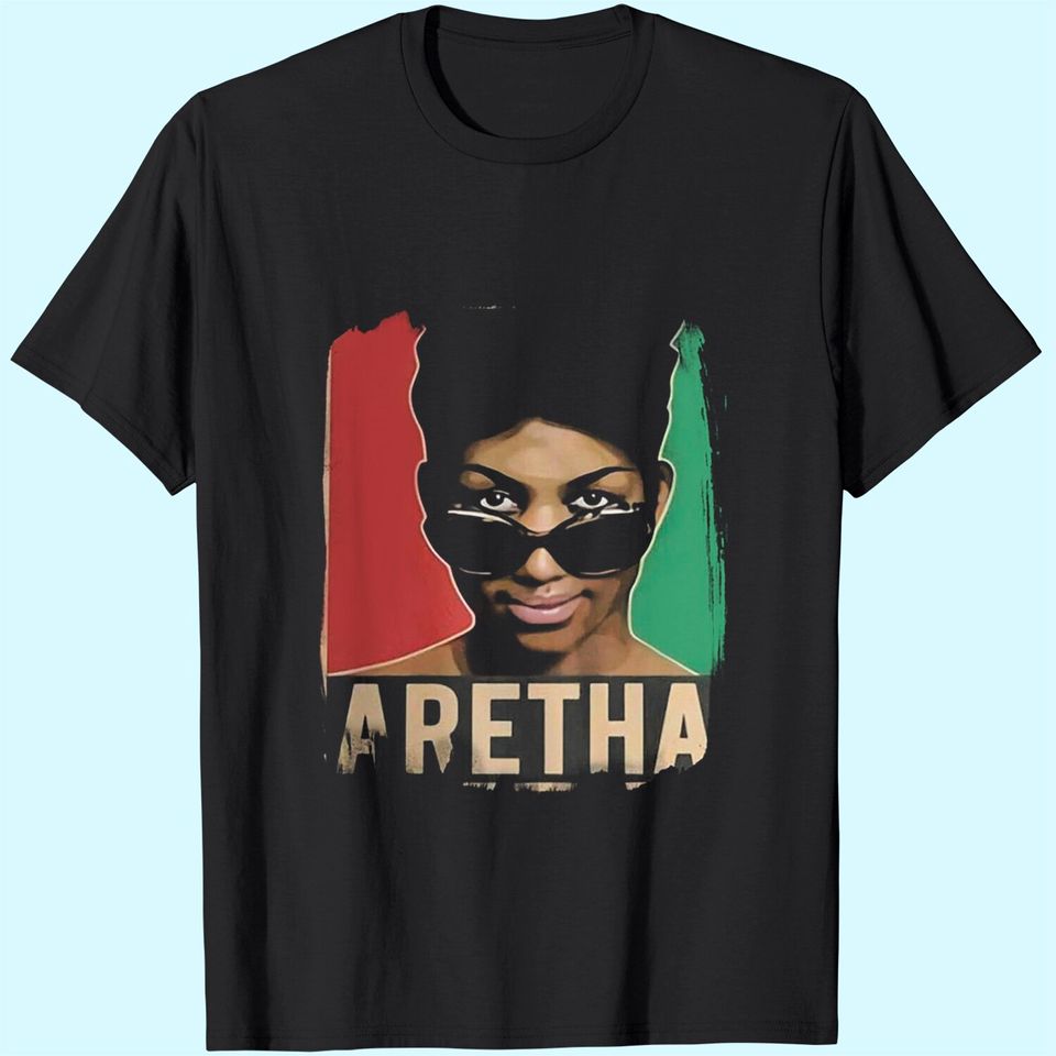 Aretha Franklin Shirt Men's Classic Short Sleeve Tees Shirts Tops
