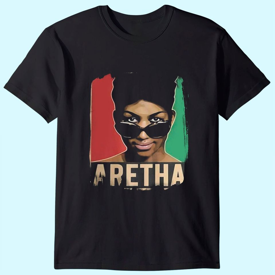 Aretha Franklin Shirt Men's Classic Short Sleeve Tees Shirts Tops