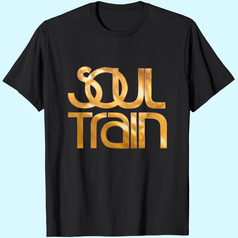JIANGMUYA Women's Soul Train Gold Logo T Shirt