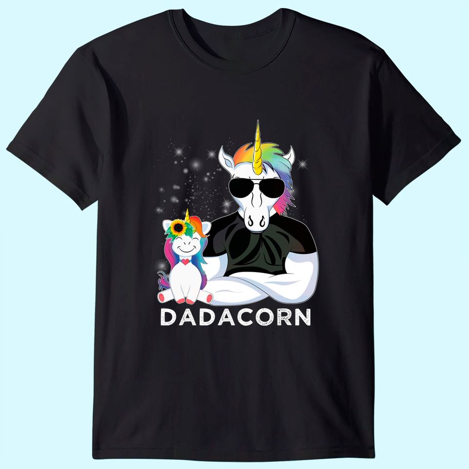 Dadacorn Muscle Unicorn Dad Baby, Daughter, Fathers Day Gift T-Shirt