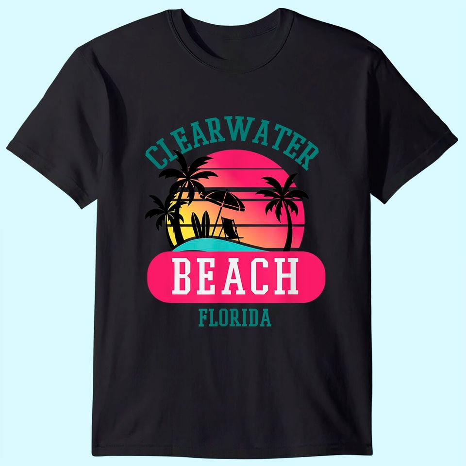 Retro Cool Clearwater Beach Original Florida Beaches T Shirt
