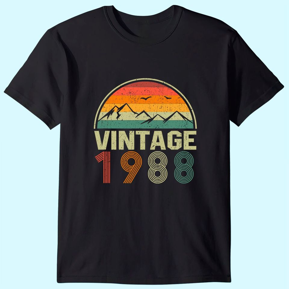 Classic 33rd Birthday Gift Idea Vintage 1988 T Shirt