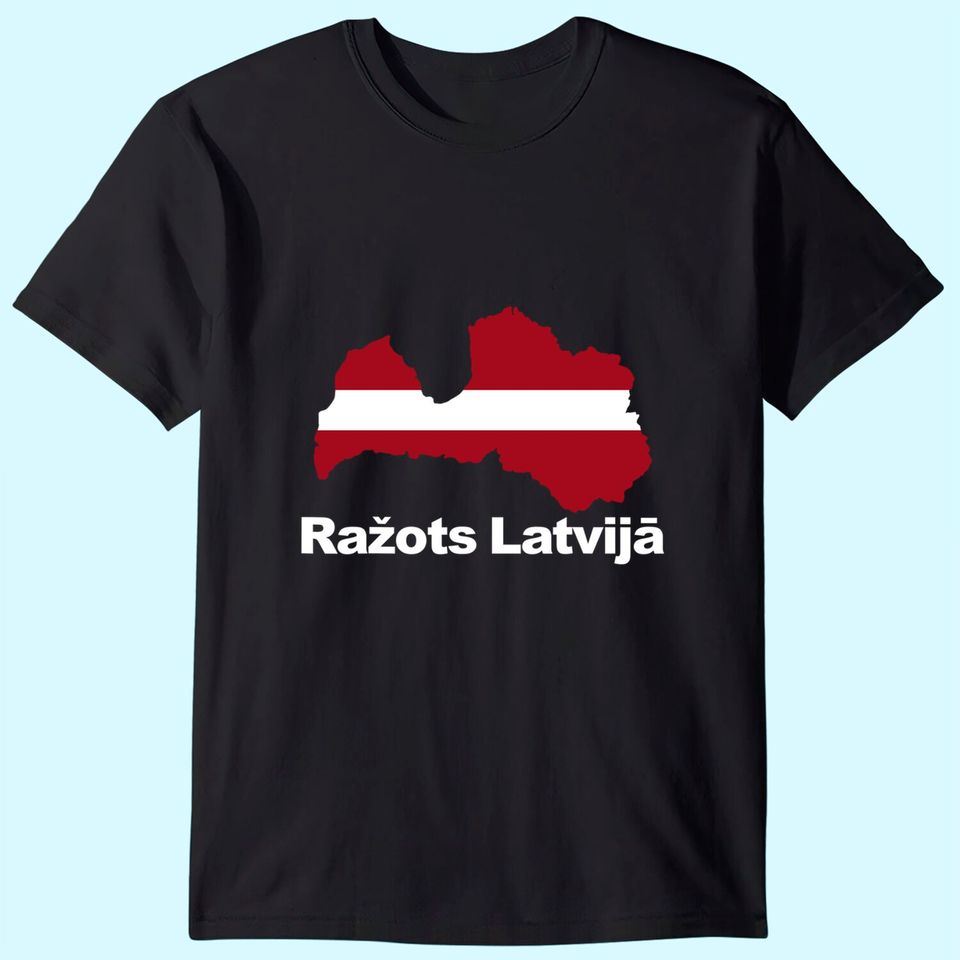 Made In Latvia Flag Proud Latvija Roots T Shirt
