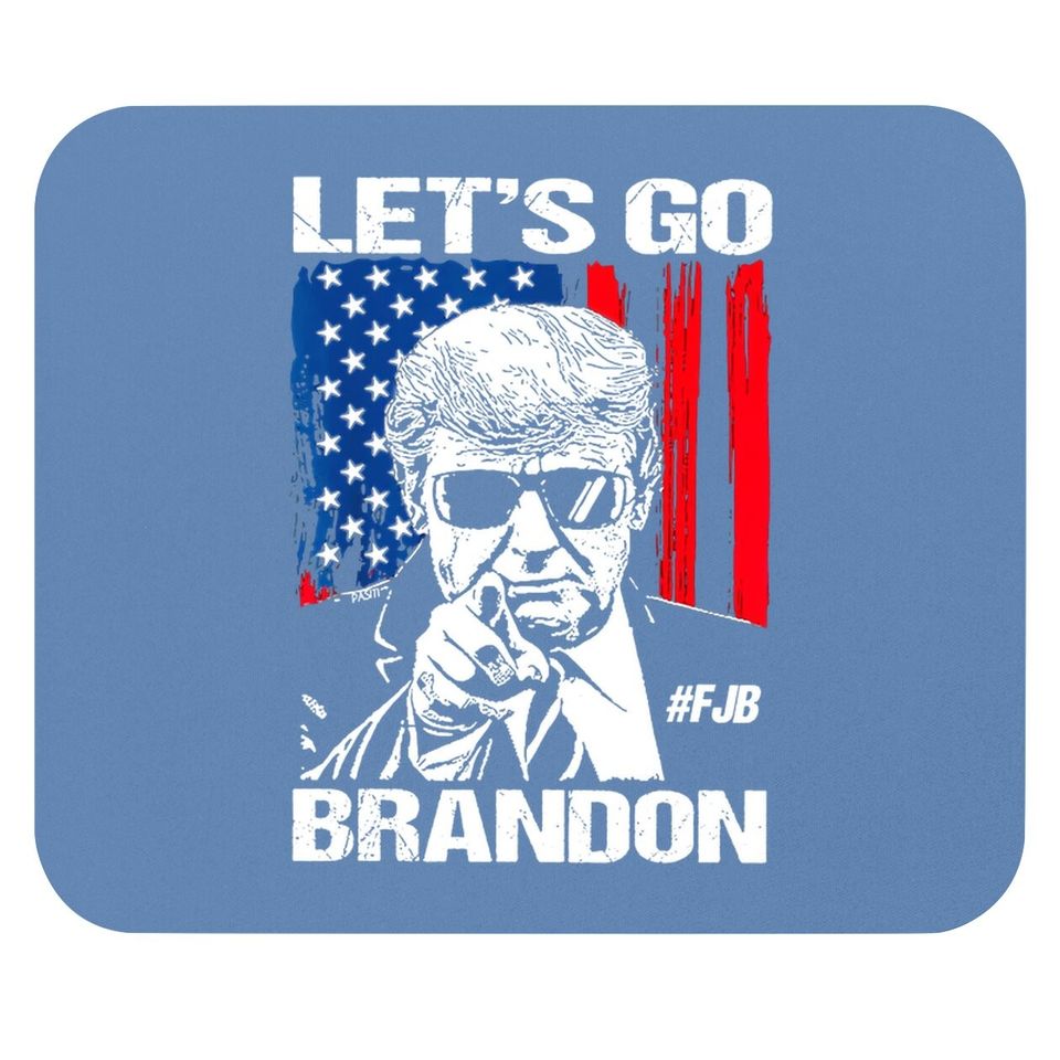 Let's Go Brandon Mouse Pad Lets Go Brandon, FJB Pro America US Distressed Flag Mouse Pad Mouse Pads