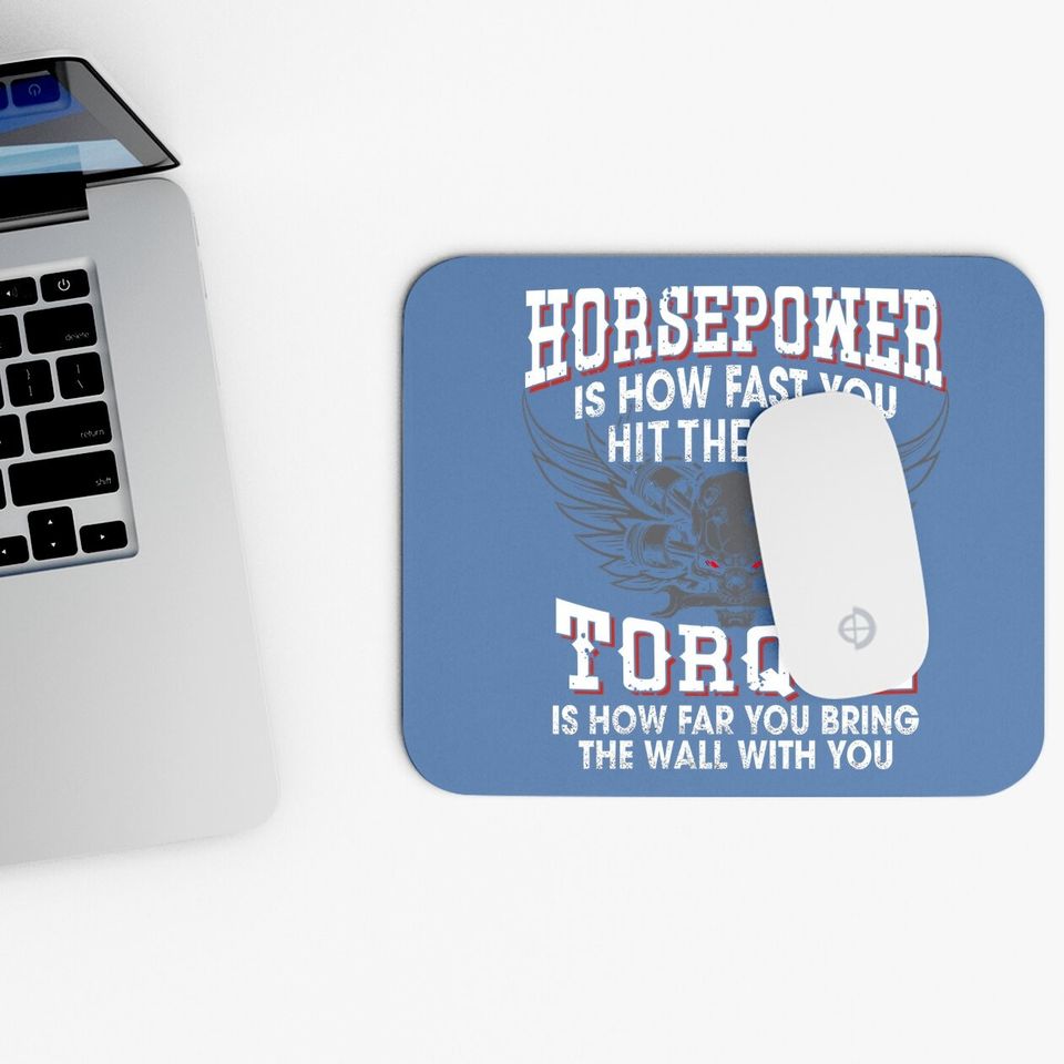 Mechanic Mouse Pad Horsepower Torque Funny Mouse Pad