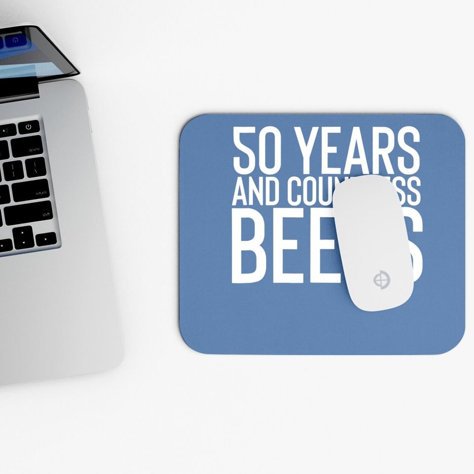 50 Years And Countless Beers Funny Drinking Mouse Pad