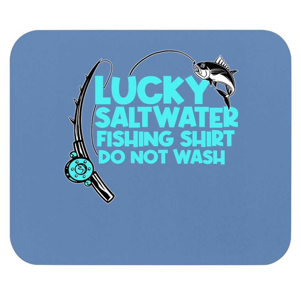 Lucky Saltwater Fishing Design Angler And Fisherman Mouse Pad