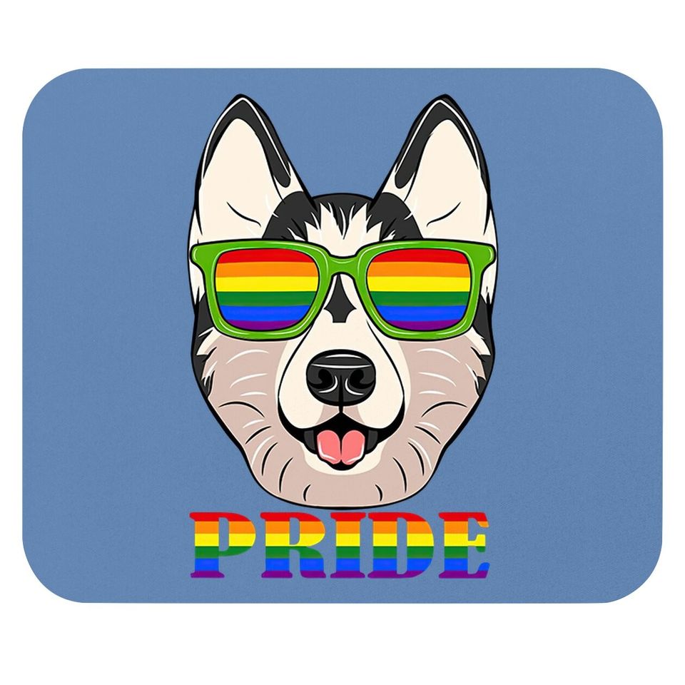 Husky Lgbt Flag Glass Mouse Pad Flag Lgbt Rights Gay Pride Month Transgender Pullover (mouse Pad; Black)