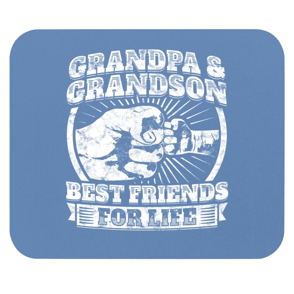 Grandpa And Grandson Gift Family Mouse Pad Grandad Fist Bump Mouse Pad