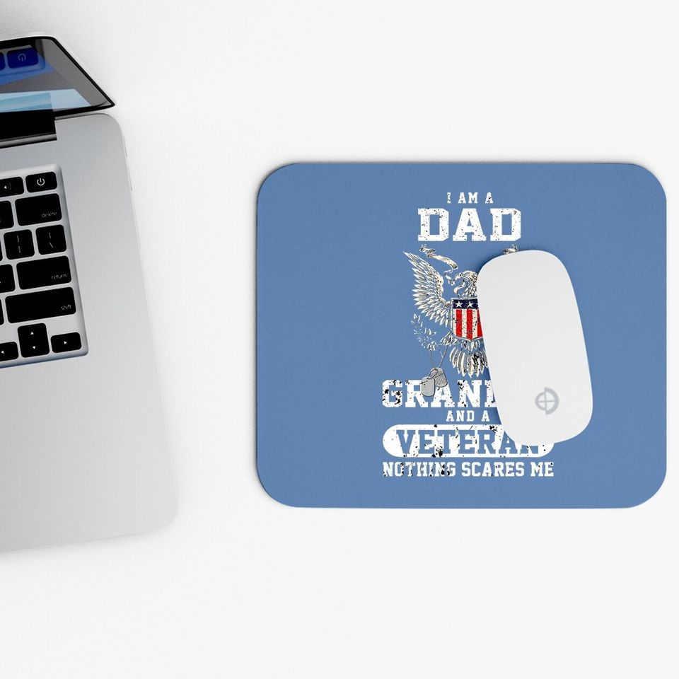 I Am A Dad Grandpa And A Veteran Mouse Pad Gift