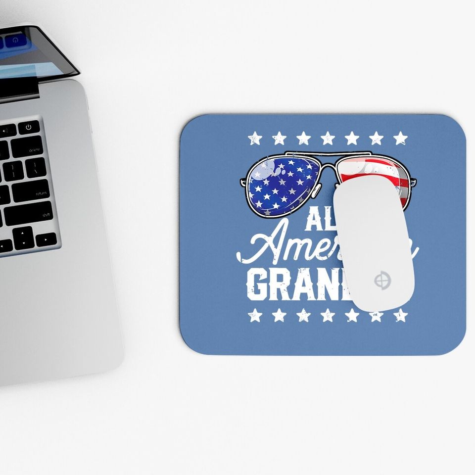 All American Grandpa 4th Of July Family Matching Sunglasses Mouse Pad