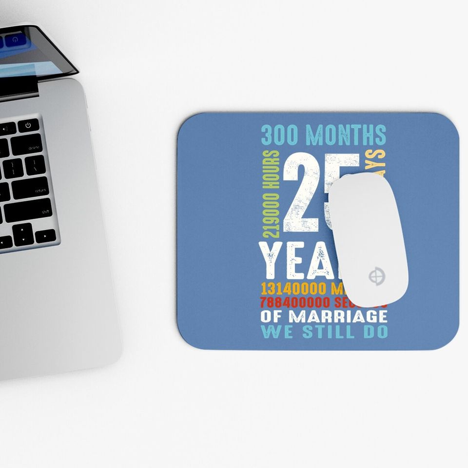 25 Years Wedding Anniversary Costume Couple Matching Mouse Pad