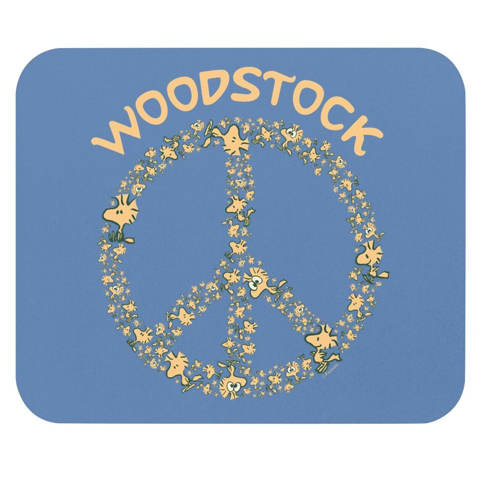 Peanuts Woodstock 50th Anniversary Peace Sign Mouse Pad