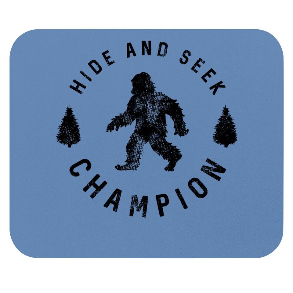 Hide And Seek Champion Mouse Pad Funny Bigfoot Mouse Pad Humor Cool Graphic Print