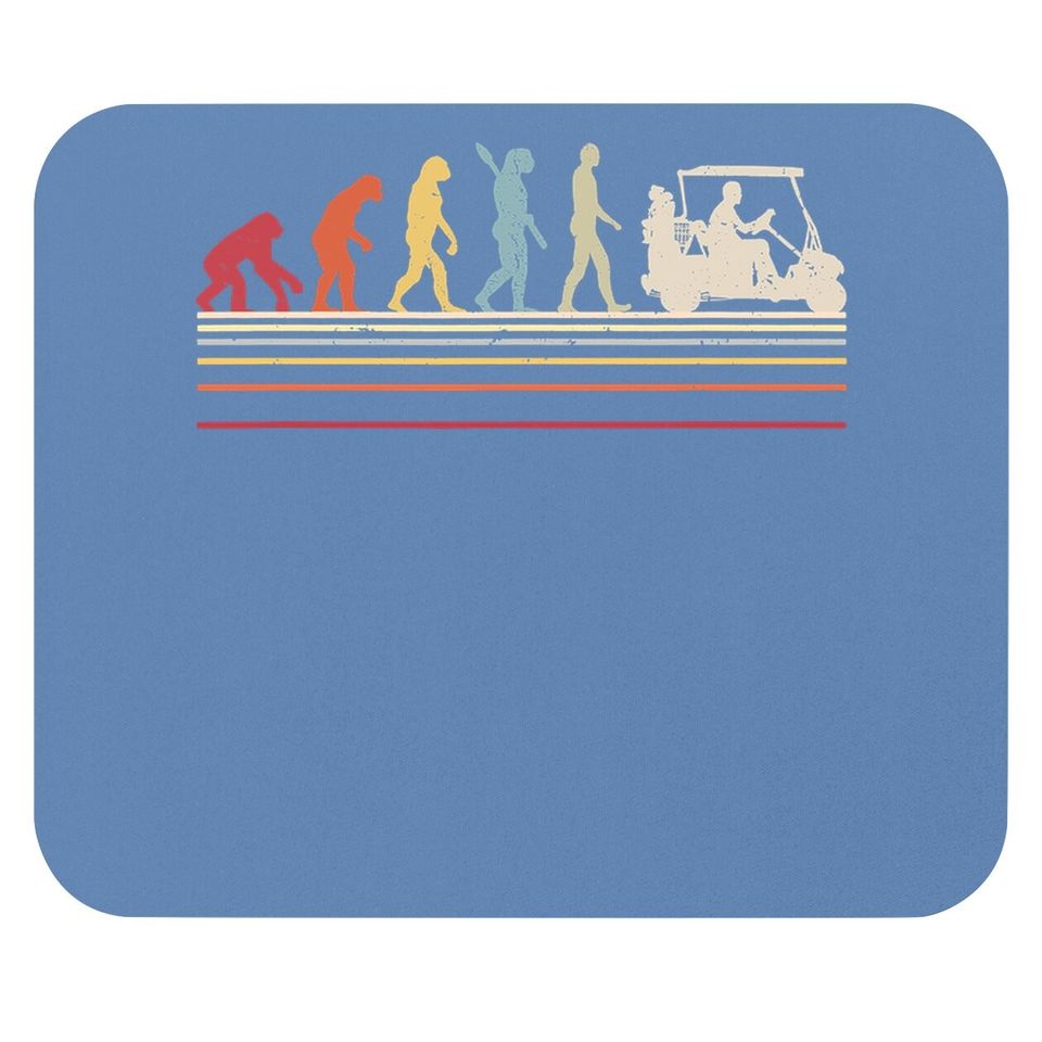 Funny Golf Mouse Pad. Retro Style Evolution Of Man Mouse Pad