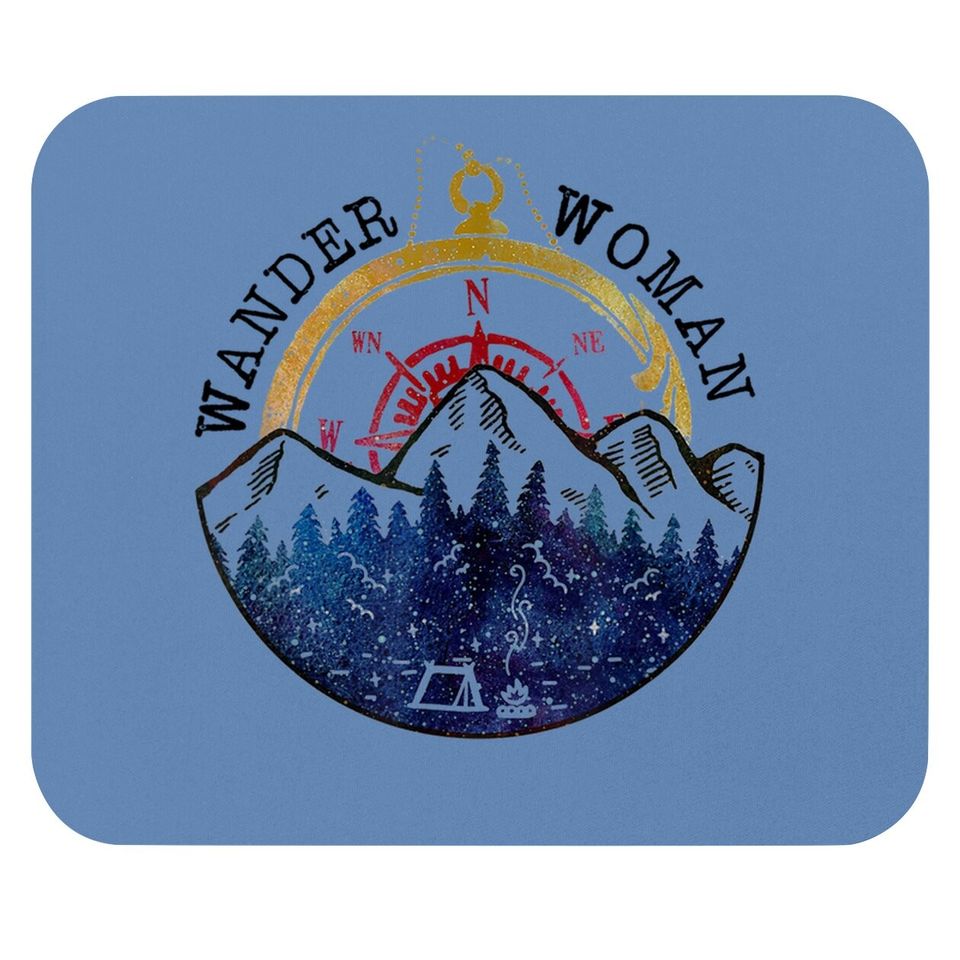 Wander Woman Funny Camping Hiking Lover Camper Hiker V Mouse Pad