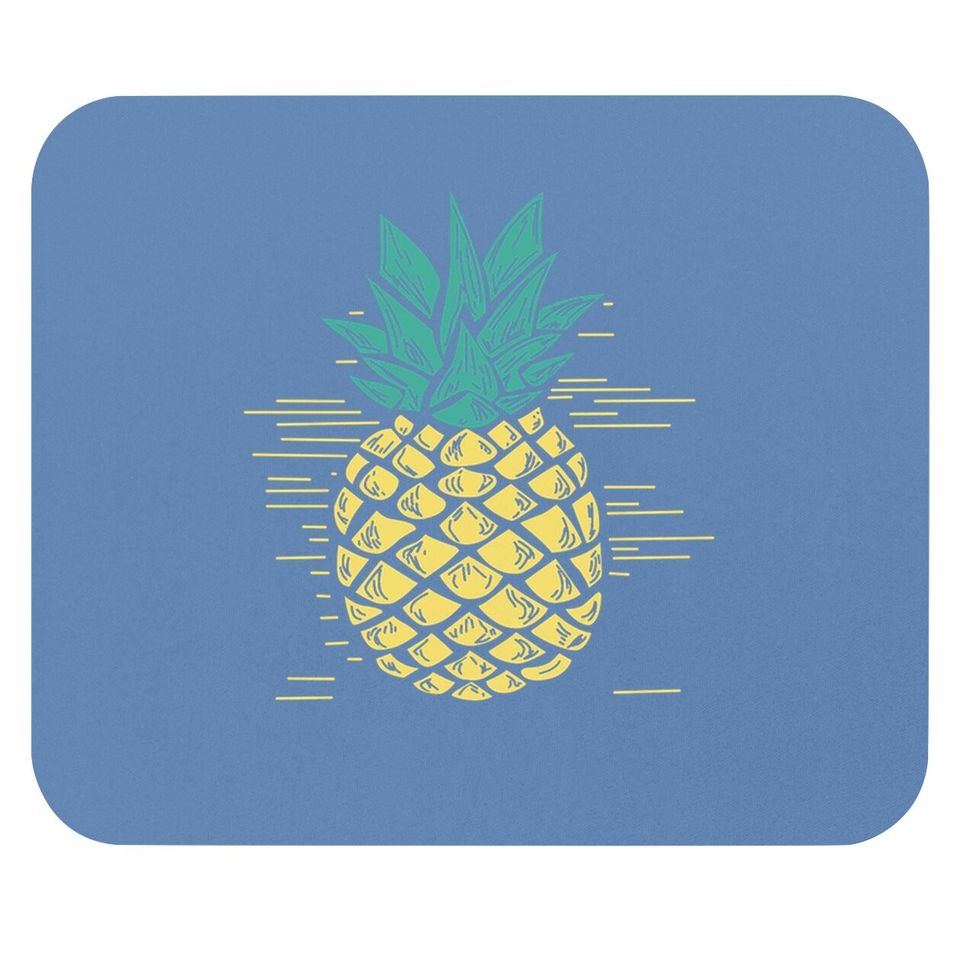 Dutut Pineapple Printed Funny Mouse Pad Summer Fruits Lover Casual Short Sleeve Tops Blouse