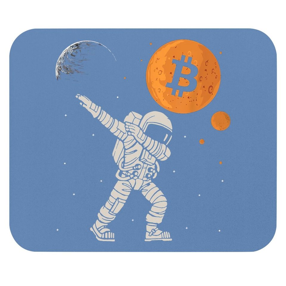 Bitcoin To The Moon Dabbing Astronaut Funny Hodl Btc Crypto Mouse Pad