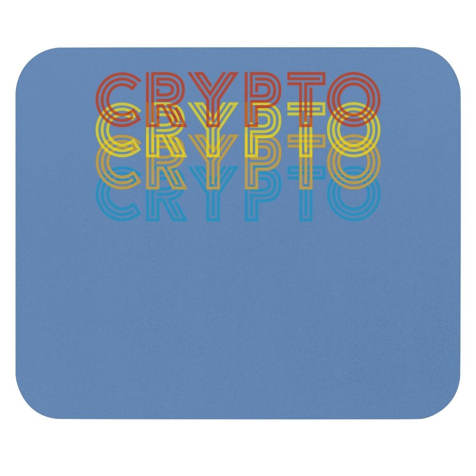 Vintage Cool Crypto Bitcoin Blockchain Retro Mouse Pad