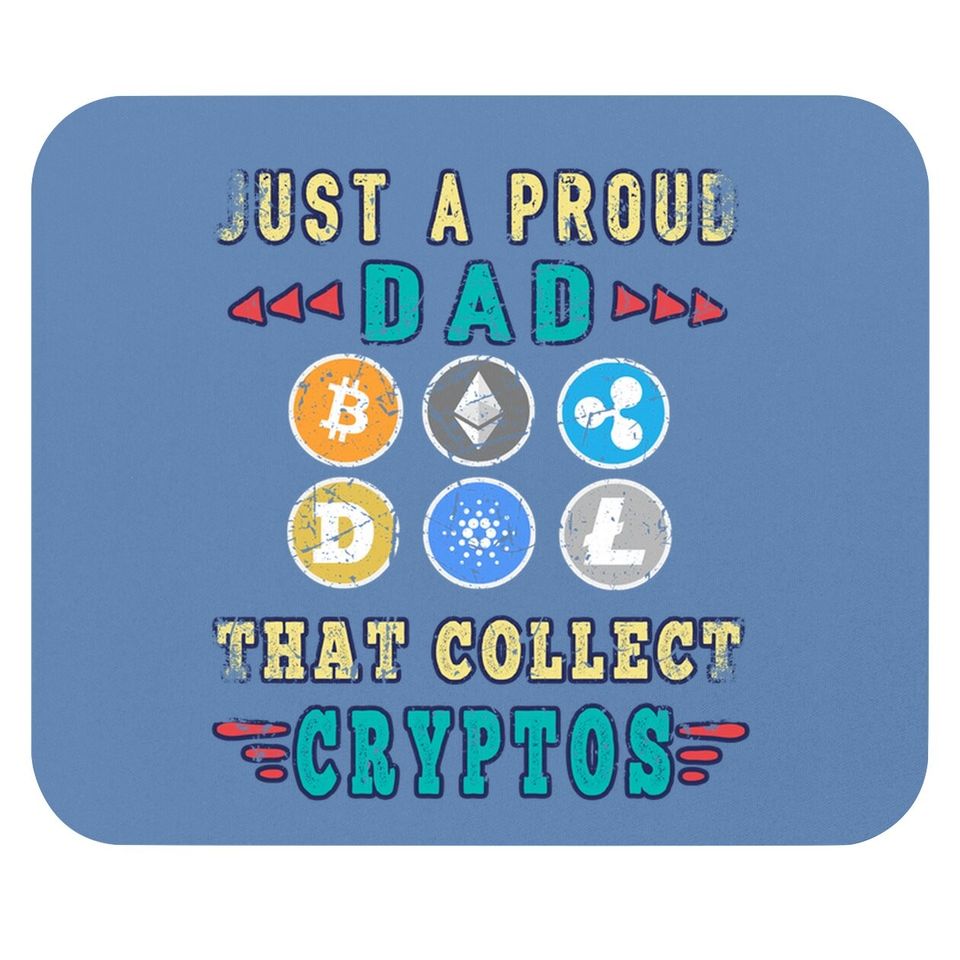 Crypto Dad Bitcoin Coin Hodl Funny Cryptocurrency Papa Mouse Pad