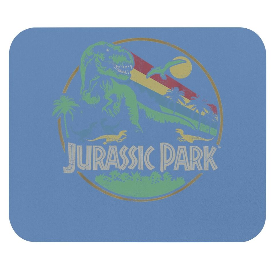 Retro Jurassic Park Darken  mouse Pad