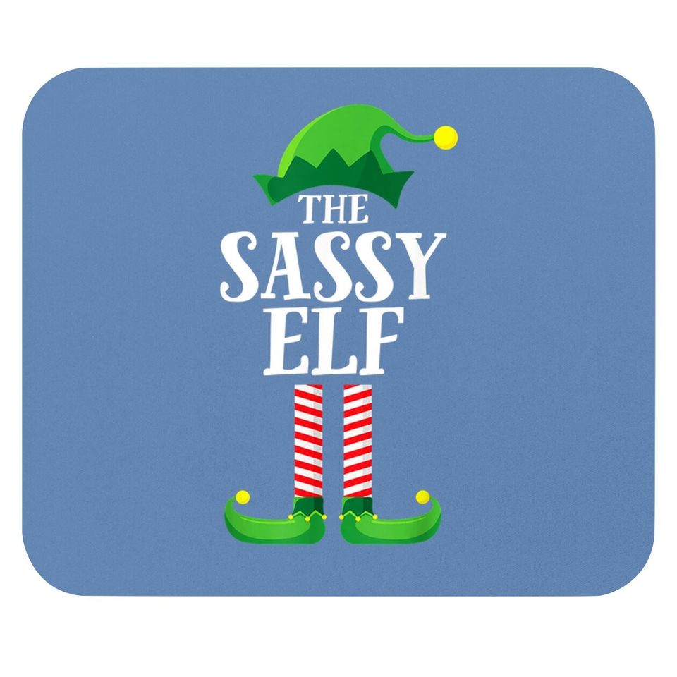 Sassy Elf Matching Family Group Christmas Party Pajama Mouse Pad