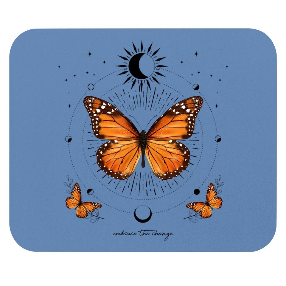 Monarch Butterfly Celestial Butterfly Sun Moon Phase Gift Mouse Pad