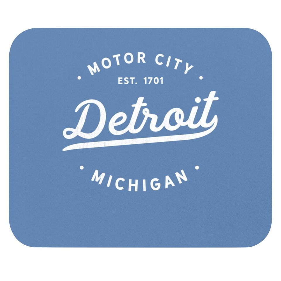 Classic Retro Vintage Detroit Michigan Motor City Mouse Pad