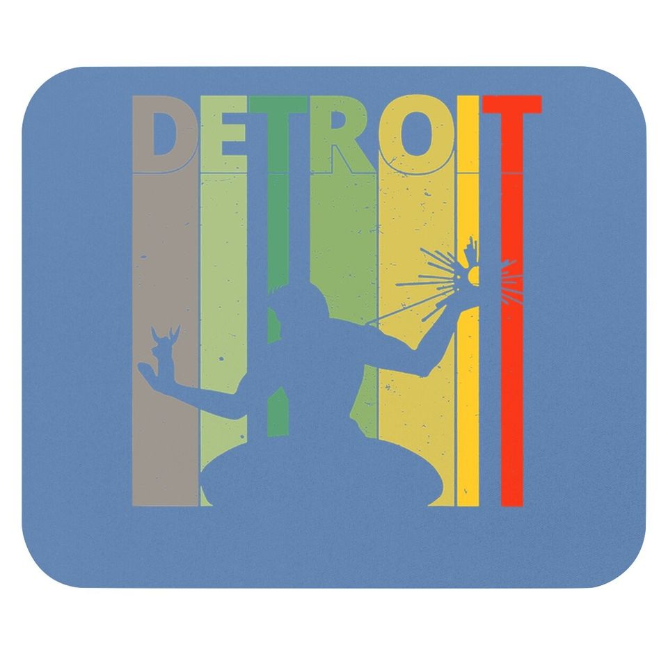 Retro Detroit Mouse Pad Vintage Spirit Of Detroit Mouse Pad