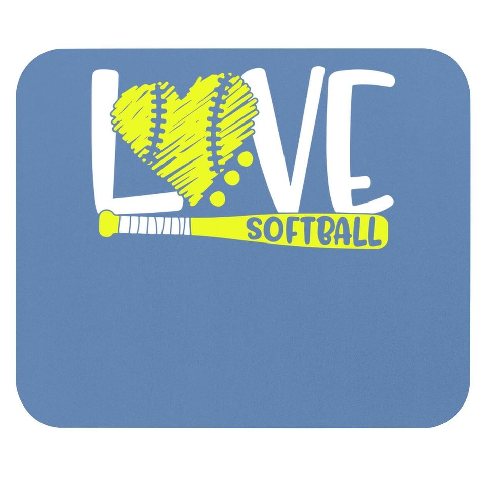 Softball Graphic Saying Mouse Pad For Mouse Padn Girls And Mouse Pad