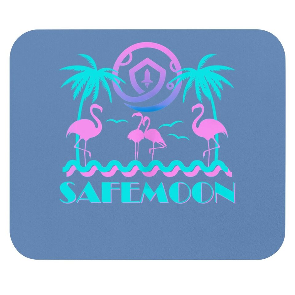 Safemoon Retro 80s Flamingo Mouse Pad