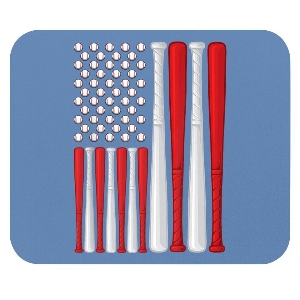 Usa Flag - American Baseball Flag - Vintage Baseball Flag Mouse Pad
