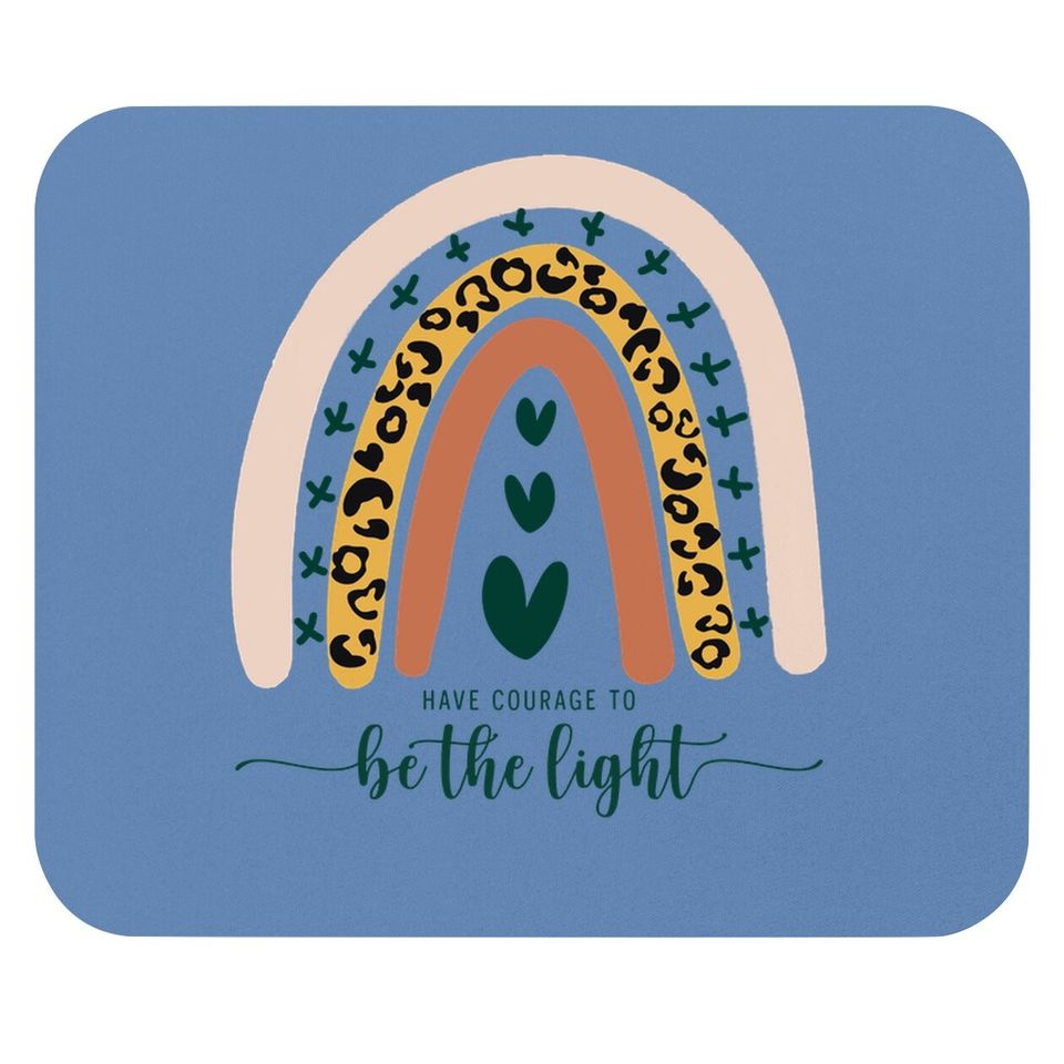 Be The Light Boho Rainbow Christian Scripture Religious Mouse Pad