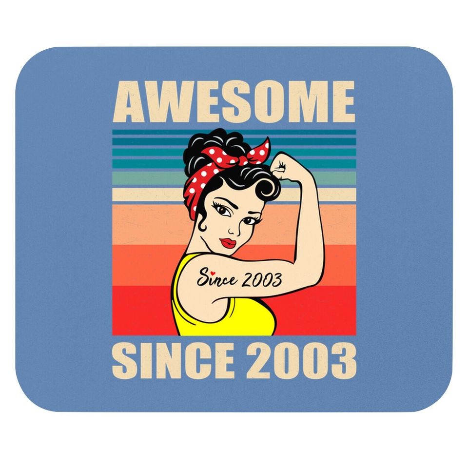 Gift For 18 Year Old Vintage 2003 Woman Mouse Pad