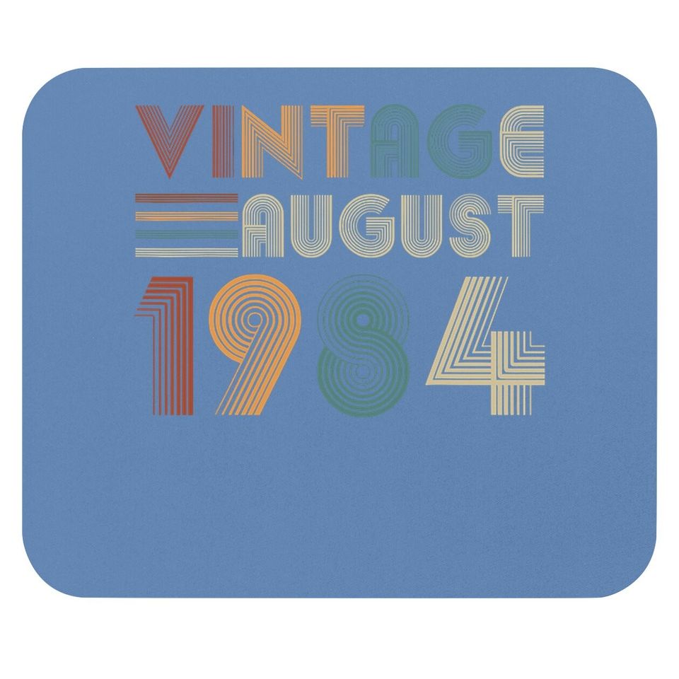 Retro Vintage August 1984 Mouse Pad 35th Birthday Mouse Pad