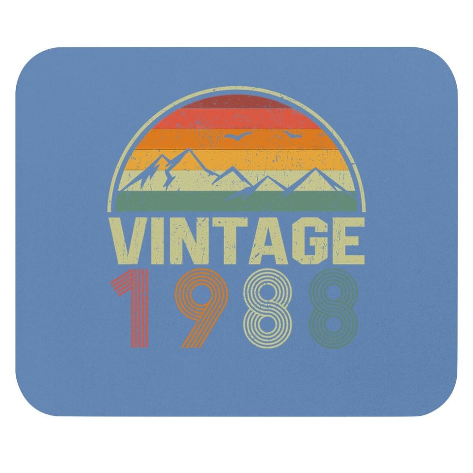 Classic 33rd Birthday Gift Idea Vintage 1988 Mouse Pad