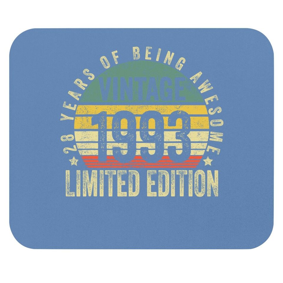 28 Year Old Gifts Vintage 1993 Limited Edition 28th Birthday Mouse Pad