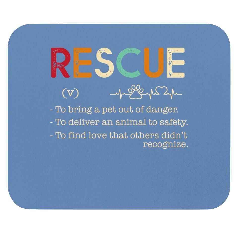 Rescue-to Bring A Pet Out Of Danger.to Deliver An Animal Mouse Pad