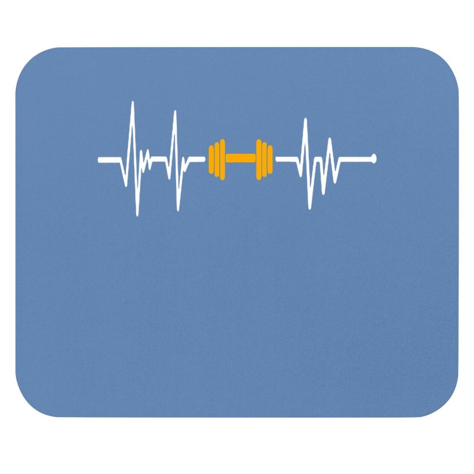 Barbell Weightlifting Heartbeat Bodybuilding Mouse Pad