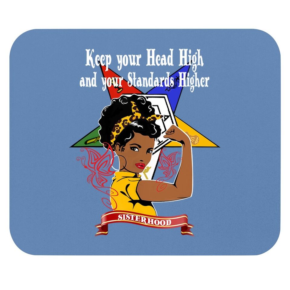 Order Of The Eastern Star Oes Sisterhood Keep Your Head High Mouse Pad