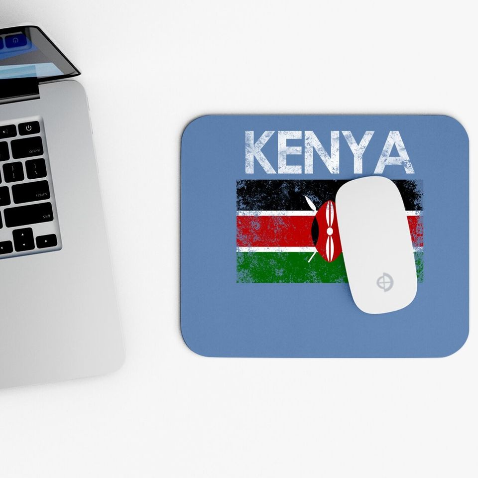Vintage Kenya Kenyan Flag Pride Mouse Pad