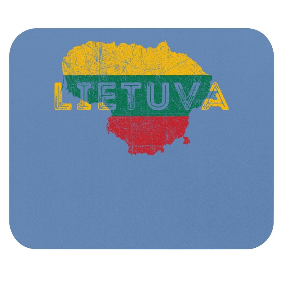 Lithuanian Map And Flag Souvenir  mouse Pad